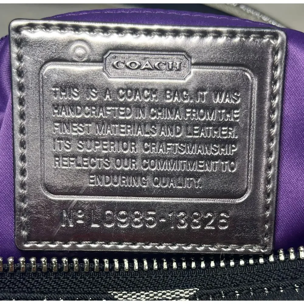 Y2K Coach 13826 Poppy OP Art Signature Tote & Applique Wristlet Set